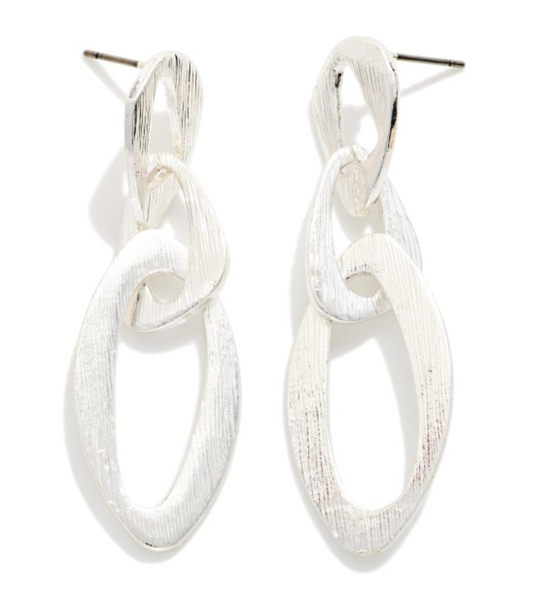 Modern Muse Drop Earrings - Silver