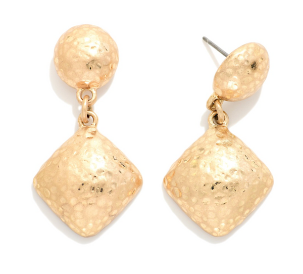 Shape Up Drop Earrings - Gold