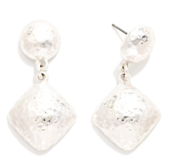 Shape Up Drop Earrings - Silver