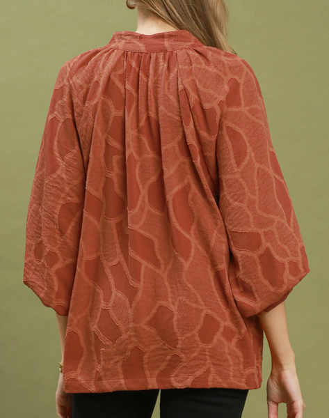 Through The Garden Blouse - Auburn