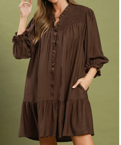 Cider Season Dress - Brown