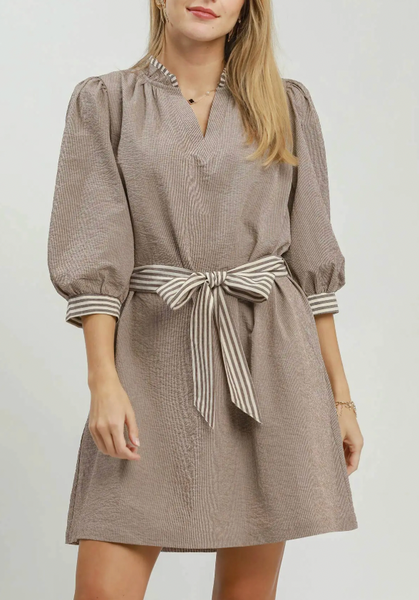 Sweet Traditions Dress - Brown
