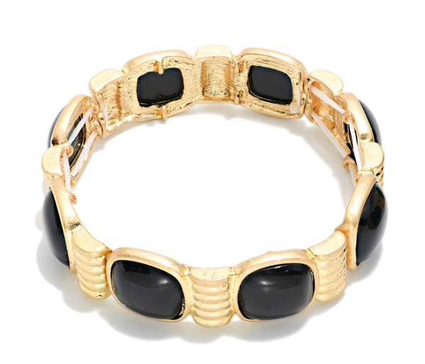 Marbled Stone Bracelet - Black