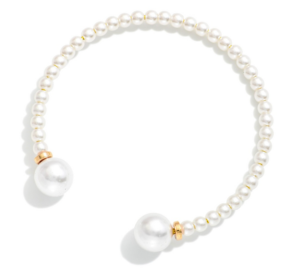 Pretty Pearl Cuff Bracelet - Pearls