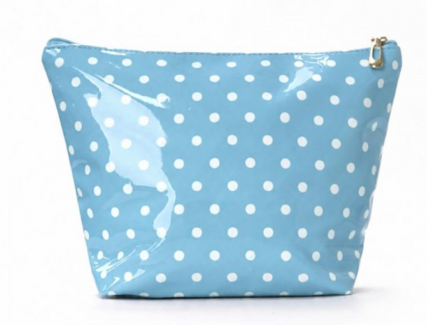 Polka Dot Essentials Bag - Blue