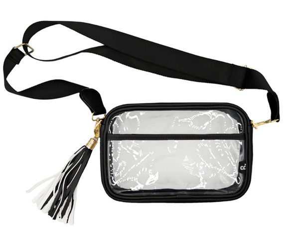 Clear Crossbody Bag - Black