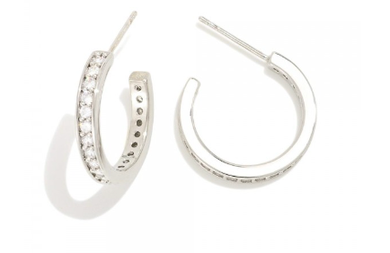 Do Everything In Love Cubic Zirconia Hoop Earrings