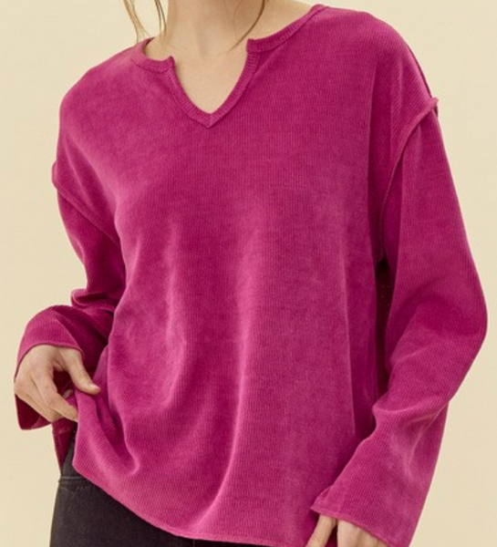 Thinking About Love Top - Magenta