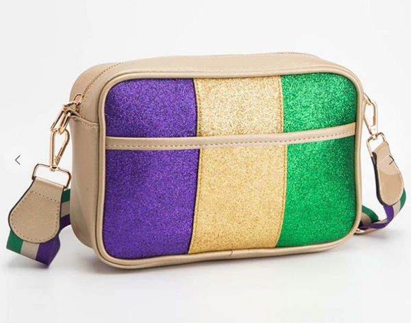 Mardi Gras Sparkle Crossbody Purse