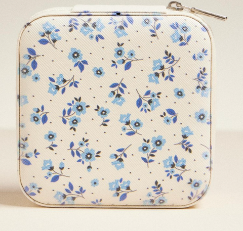 Floral Print Travel Jewelry Box