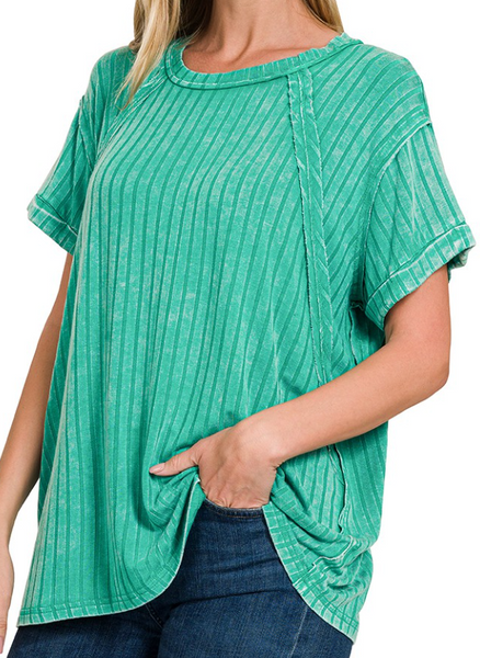 Weekend On The Coast Top - Kelly Green