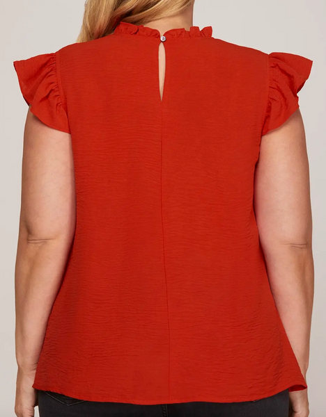 Everyday Elegance Blouse - Red