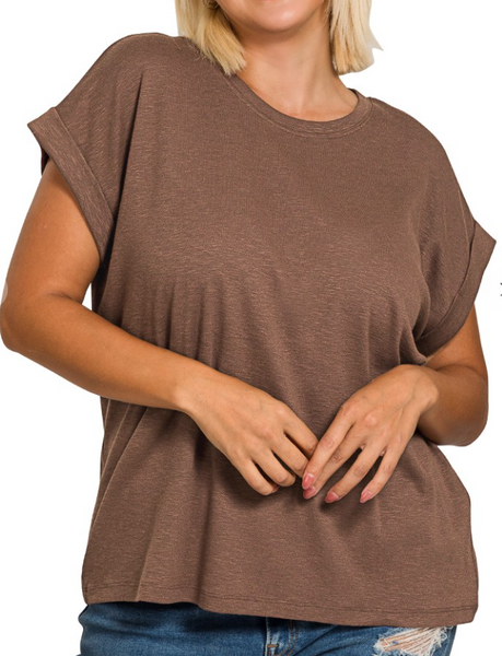 All Day Comfort Top - Brown