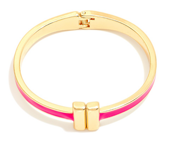 Fine Line Bangle - Pink