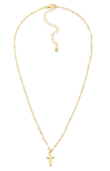 Cross Pendant Chain Link Necklace