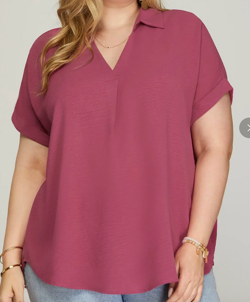 Minimal Mood Blouse - Mauve