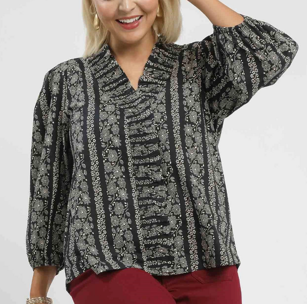 Wildflower Path Blouse - Black