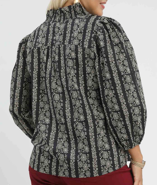 Wildflower Path Blouse - Black