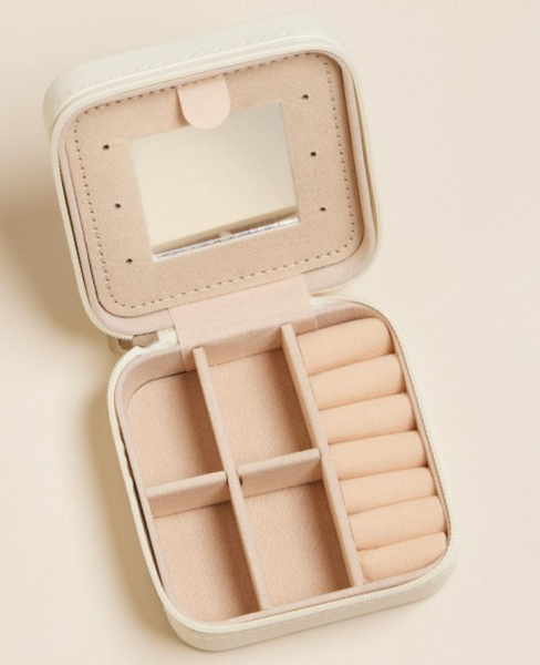 Flowers & Bows Travel Jewelry Box - Blue