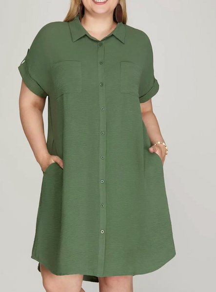 The Sunday Stroll Dress - Olive