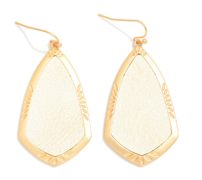 Vegan Leather Luxe Drops - Ivory