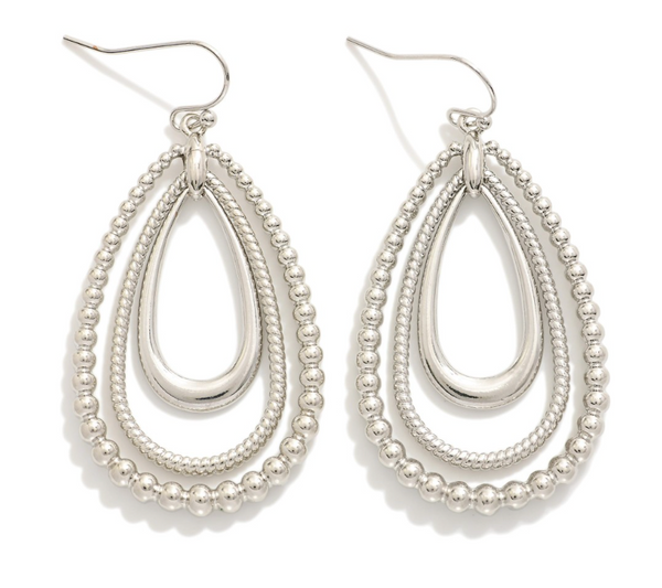 Linked in Love Earrings - Silver