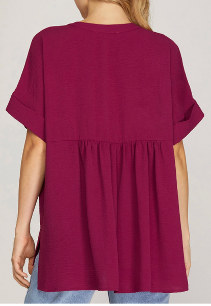 Love Galore Top - Wine