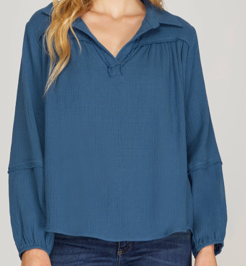 Everyday Ease Top - Blue