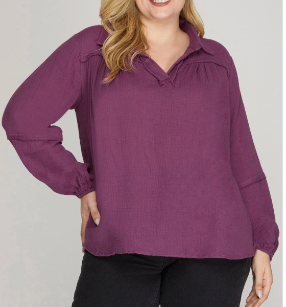 Everyday Ease Top - Plum