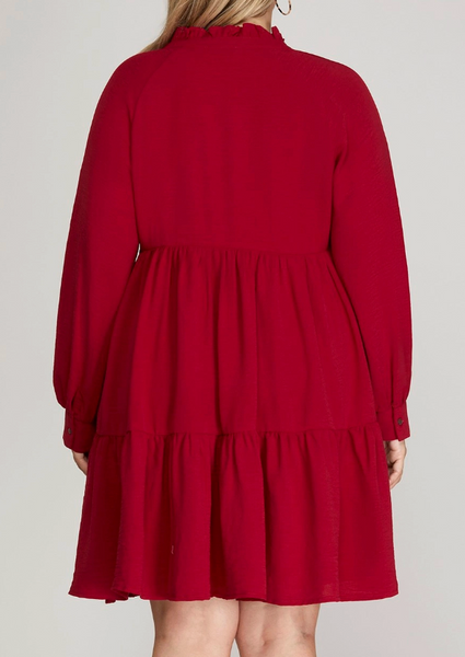 Sweet Simplicity Dress - Wine