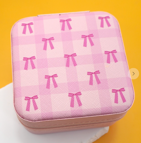 The Carry-On Case - Light Pink Bows