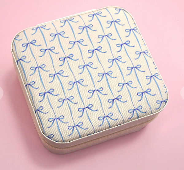 The Carry-On Case - Blue Bows