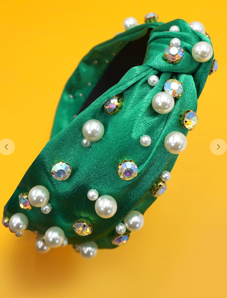Holiday Glam Headband - Green
