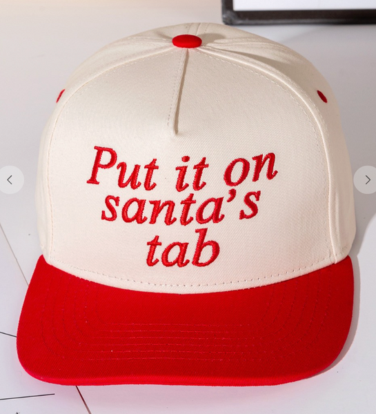 Put It On Santa's Tab Cap - Red