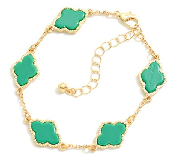 Winter Clover Bracelet - Green