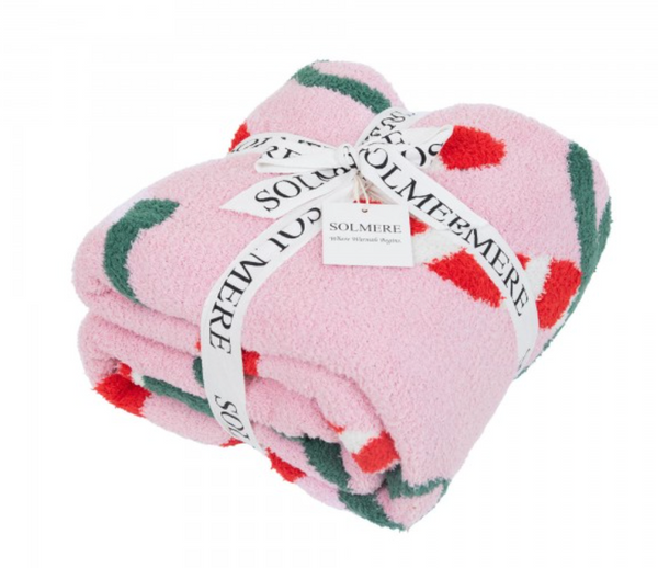 Candy Cane Bow Blanket