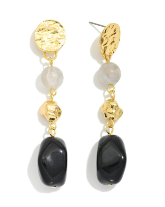 Earth & Edge Earrings - Black