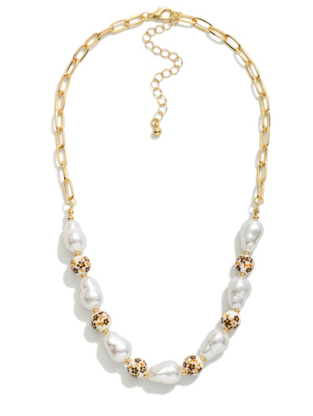 Pearl Blossom Necklace - Gold