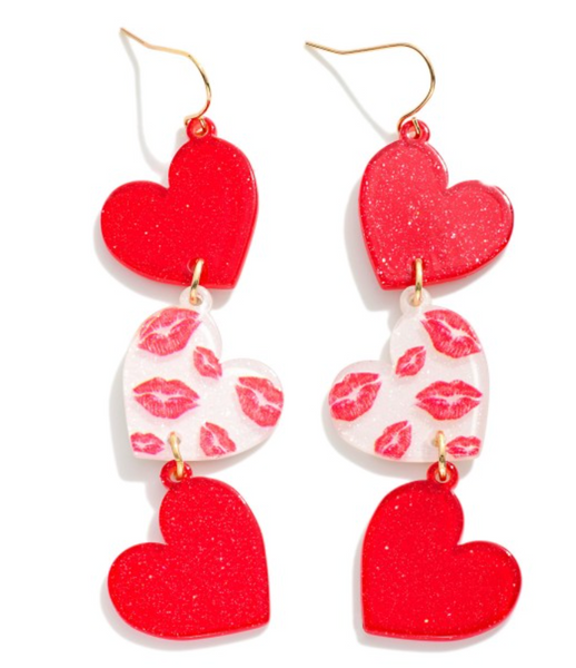 Cupid’s Kiss Heart Drop Earrings
