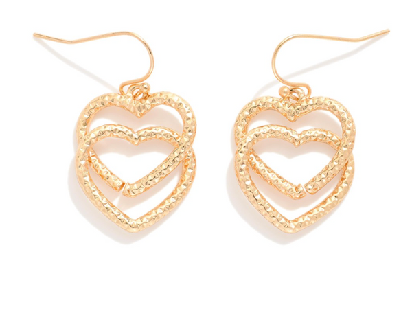 Linked in Love Heart Earrings