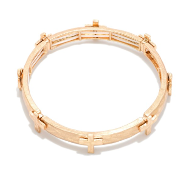 Everlasting Faith Bangle - Gold