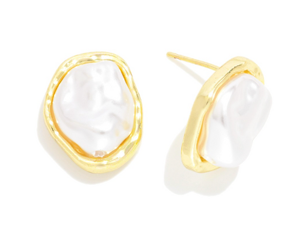 Gilded Pearl Drop Earrings