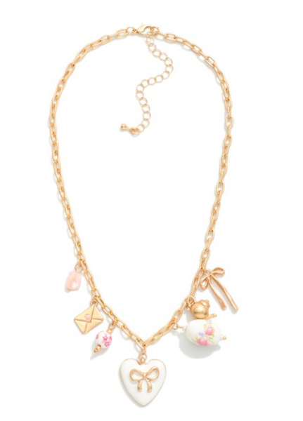 Charmed Coquette Necklace - Pink
