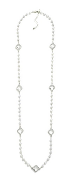 Clover Cascade Necklace - Silver