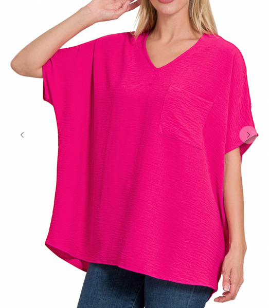 Making Waves Top - Hot Pink