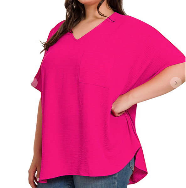 Making Waves Top - Hot Pink