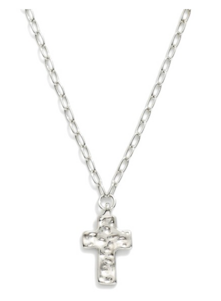 Luxe Cross Necklace - Silver