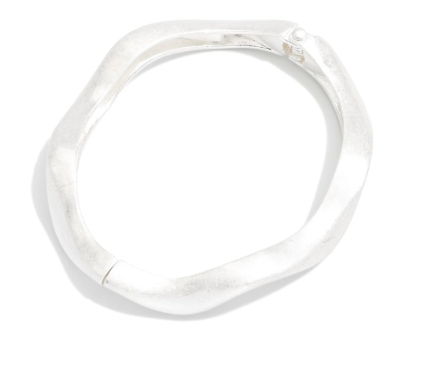 Wavy Statement Bracelet - Silver