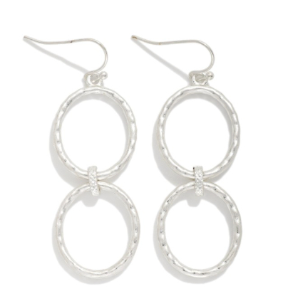 Linked Layer Earrings - Silver