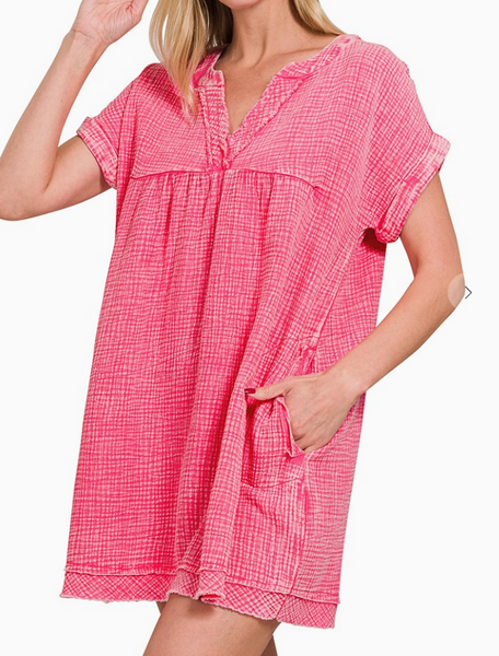 Spring Breeze Dress - Fuchsia